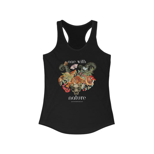 Women's One With Nature Black Tank-Top